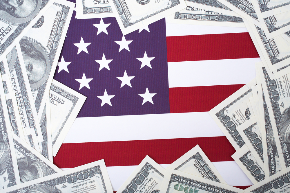 Money and US flag